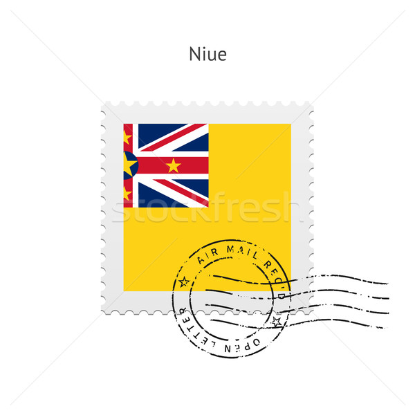 Сток-фото: флаг · почтовая · марка · белый · знак · письме · штампа