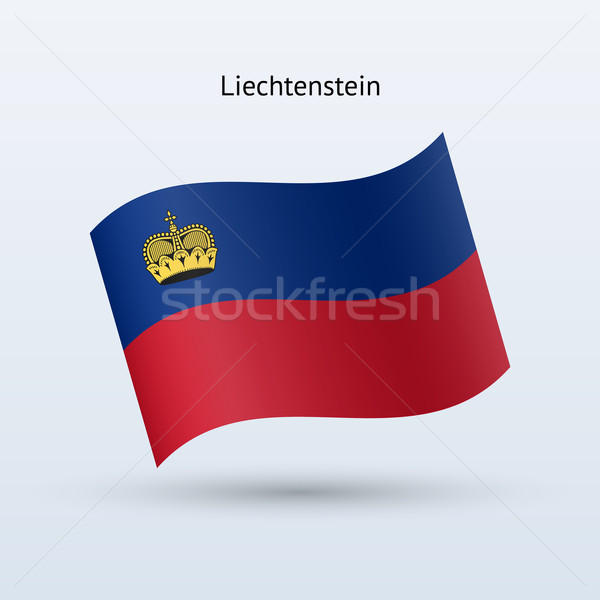 Liechtenstein flag waving form. Stock photo © tkacchuk