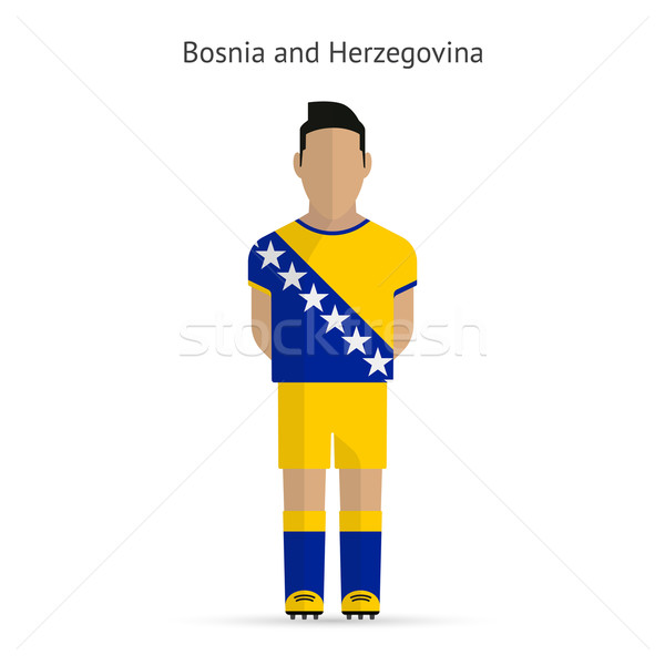 Bosnien-Herzegowina Fußballspieler Fußball einheitliche abstrakten Fitness Stock foto © tkacchuk