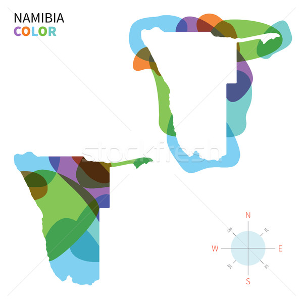 аннотация вектора цвета карта Намибия прозрачный Сток-фото © tkacchuk