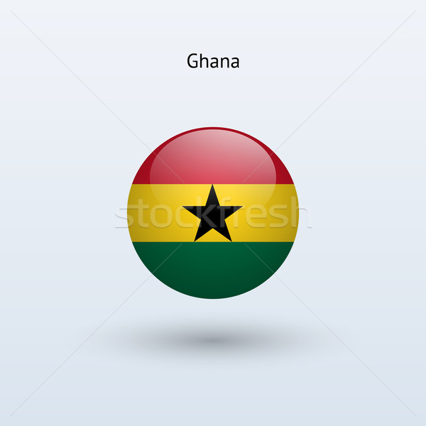 Ghana round flag. Vector illustration. Stock photo © tkacchuk