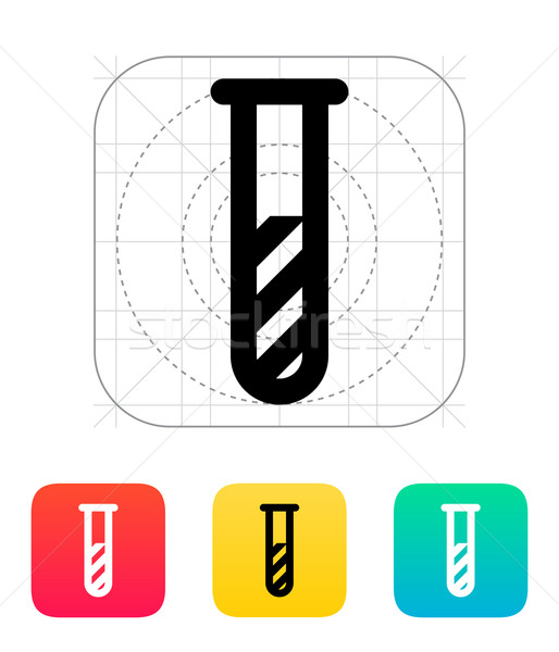 Test tube with substance icon. Vector illustration. Stock photo © tkacchuk