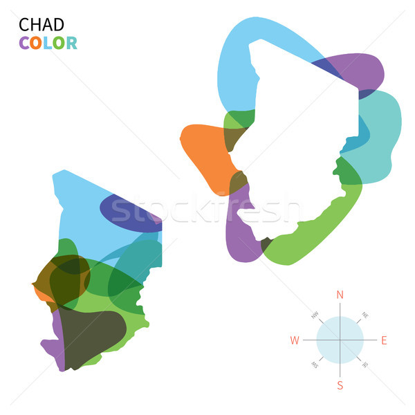 Foto stock: Resumen · vector · color · mapa · Chad · transparente