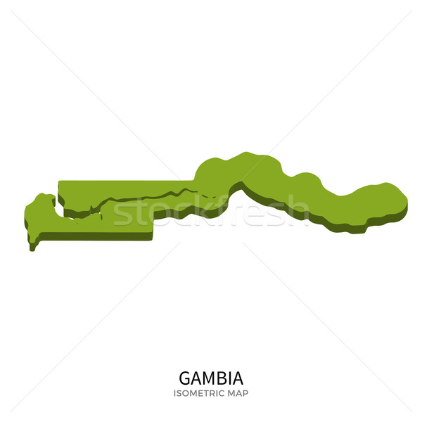 Karte Gambia detaillierte isoliert 3D Stock foto © tkacchuk