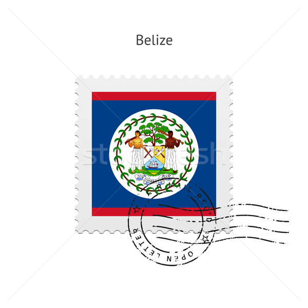 Belize Flag Postage Stamp. Stock photo © tkacchuk