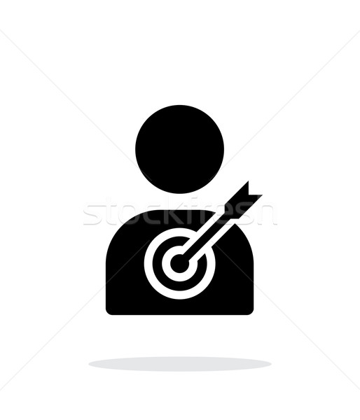 Human silhouette target icon on white background. Stock photo © tkacchuk