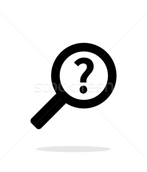 Help and FAQ search icon on white background. Stock photo © tkacchuk