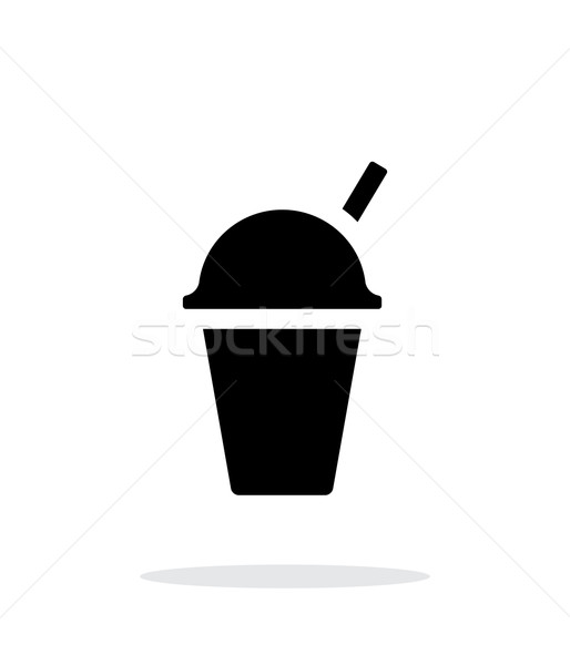 Takeaway cup simple icon on white background. Stock photo © tkacchuk