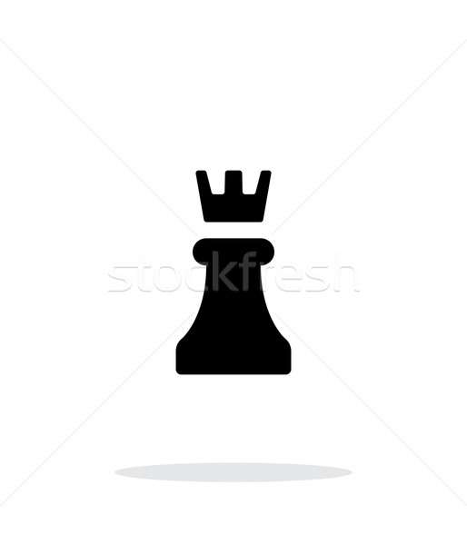 Chess Rook simple icon on white background. Stock photo © tkacchuk