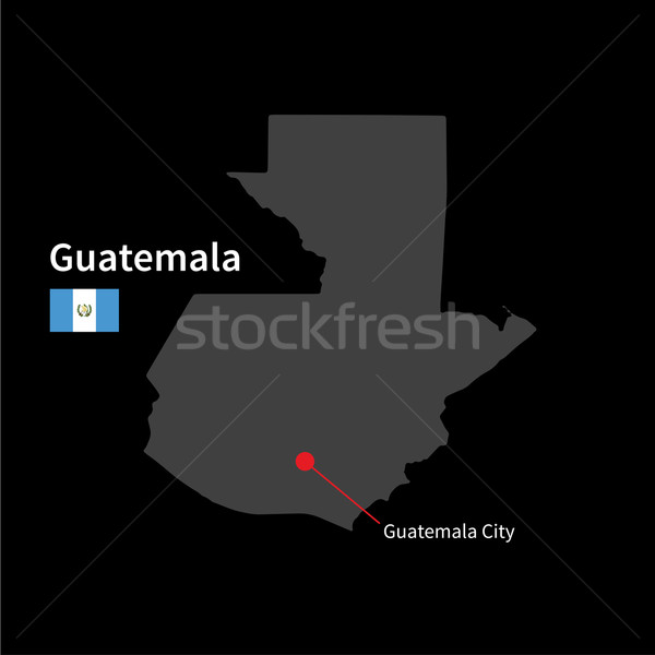 Detaliat hartă Guatemala oraş pavilion negru Imagine de stoc © tkacchuk