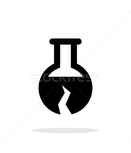 Stock photo: Broken florence bulb simple icon on white background.