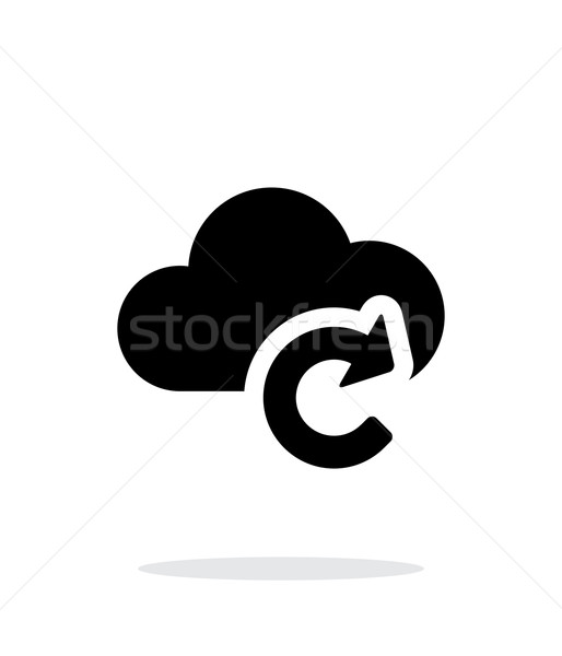 Reload cloud simple icon on white background. Stock photo © tkacchuk