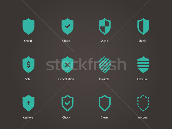Shield icons. Stock photo © tkacchuk