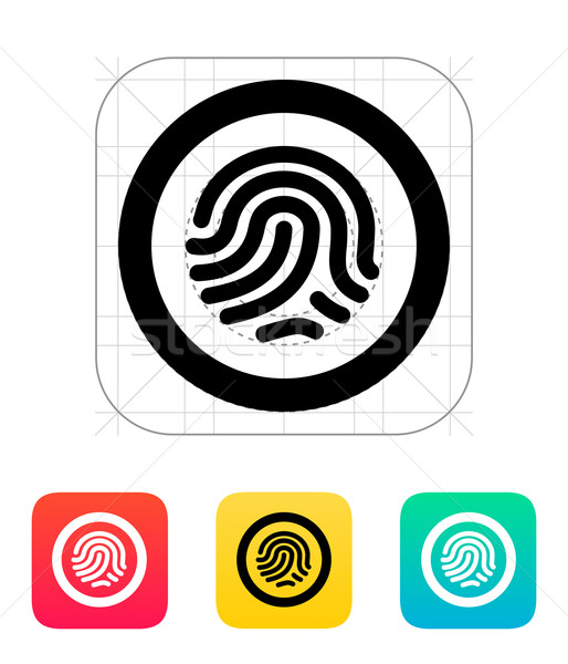 指紋 スキャナー アイコン 手 セキュリティ 情報 ストックフォト © tkacchuk