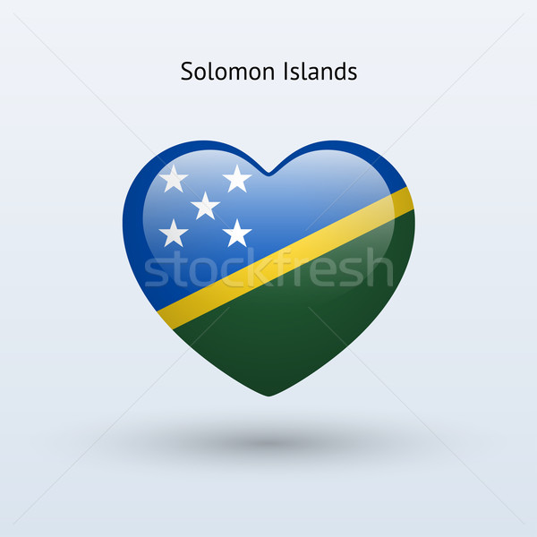 Love Solomon Islands symbol. Heart flag icon. Stock photo © tkacchuk
