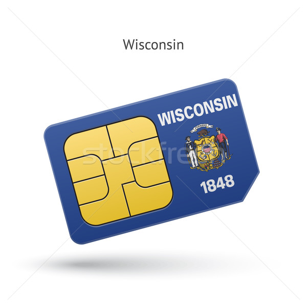 Wisconsin teléfono tarjeta bandera negocios tecnología Foto stock © tkacchuk
