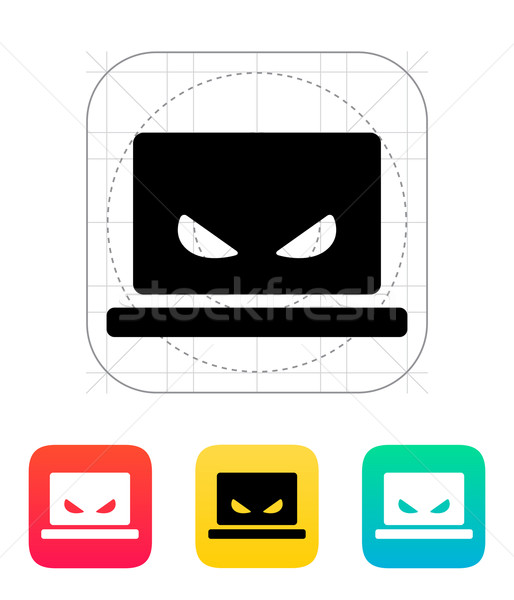 Spion laptop icon business ontwerp veiligheid Stockfoto © tkacchuk