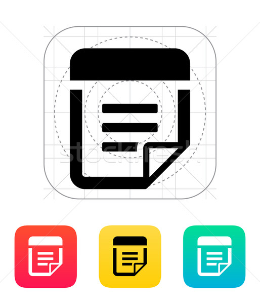 Note with text icon. Stock photo © tkacchuk