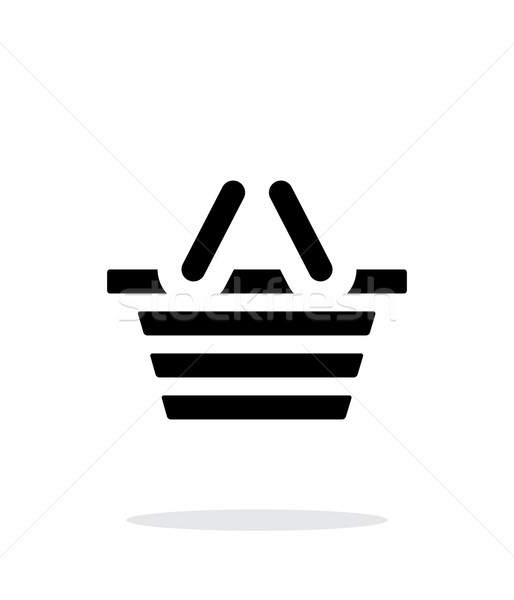 Basket simple icon on white background. Stock photo © tkacchuk