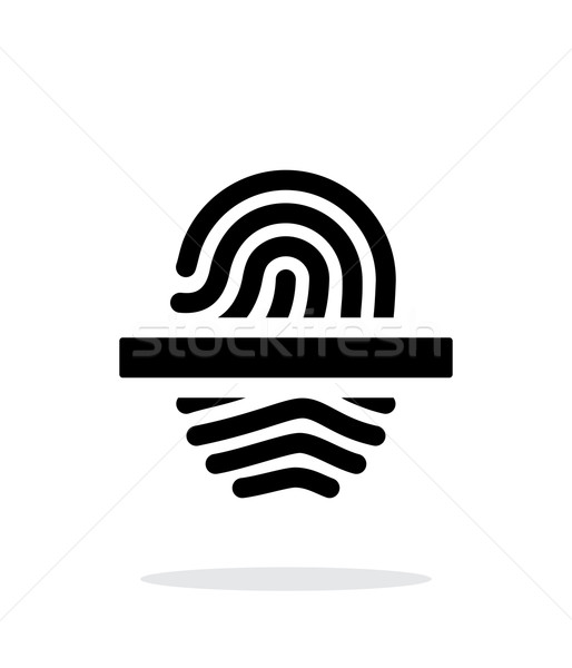 Scanning finger icon on white background. Stock photo © tkacchuk