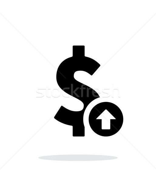 Dollar exchange rate up icon on white background. Stock photo © tkacchuk