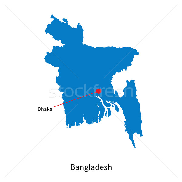 подробный вектора карта Бангладеш город Дакка Сток-фото © tkacchuk