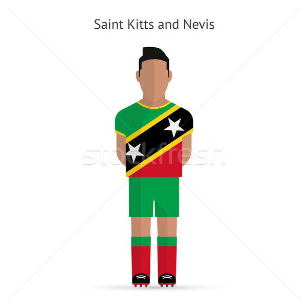Saint Kitts and Nevis football player. Soccer uniform. Stock photo © tkacchuk