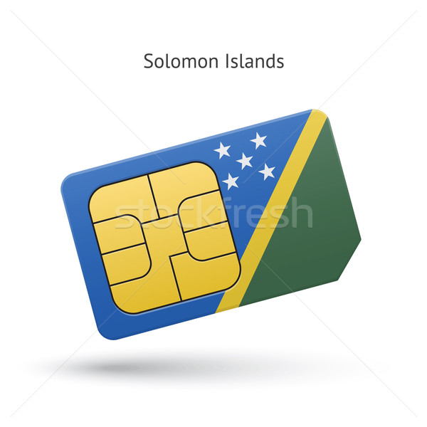 Islas Salomón teléfono móvil tarjeta bandera negocios diseno Foto stock © tkacchuk