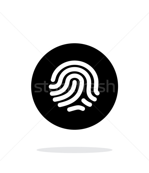 Thumbprint scanner icon on white background. Stock photo © tkacchuk