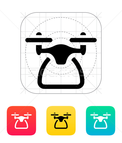 Quadcopter side view icon. Stock photo © tkacchuk