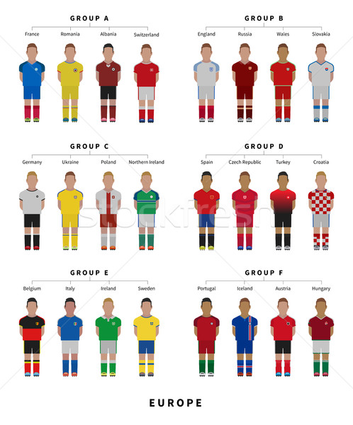 Football, Soccer team. Player flat style illustration. Stock photo © tkacchuk