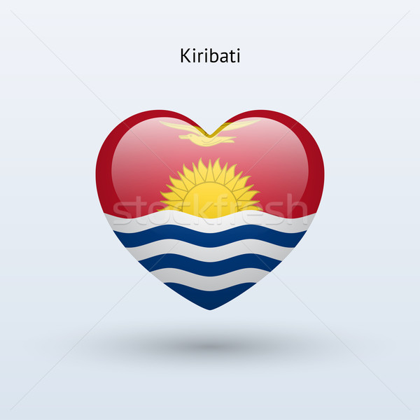 Love Kiribati symbol. Heart flag icon. Stock photo © tkacchuk