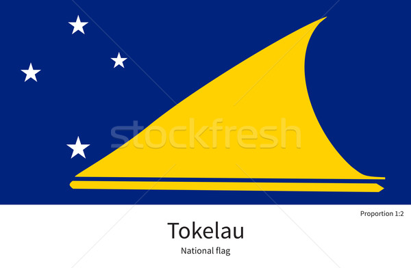 National flag of Tokelau with correct proportions, element, colors Stock photo © tkacchuk