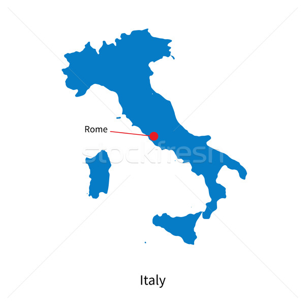 Detailed vector map of Italy and capital city Rome Stock photo © tkacchuk