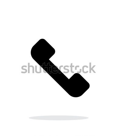 Válasz hívás telefonkagyló ikon fehér telefon Stock fotó © tkacchuk
