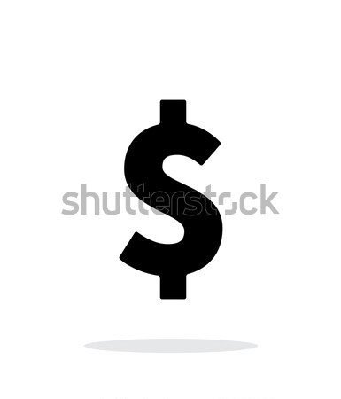 Dollar icon on white background. Stock photo © tkacchuk