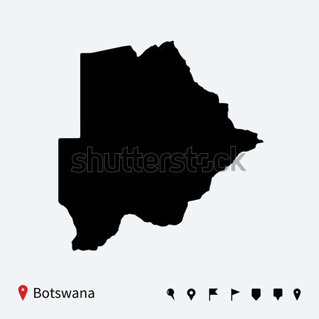 Yüksek ayrıntılı vektör harita Botsvana navigasyon Stok fotoğraf © tkacchuk
