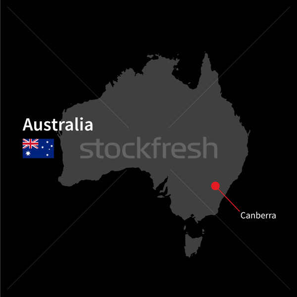 Detaillierte Karte Australien Stadt Canberra Flagge Stock foto © tkacchuk