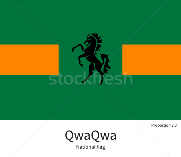 National flag of QwaQwa with correct proportions, element, colors Stock photo © tkacchuk