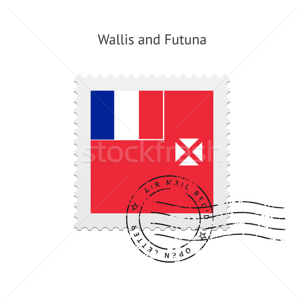 Flagge Briefmarke weiß Zeichen Schreiben Stempel Stock foto © tkacchuk