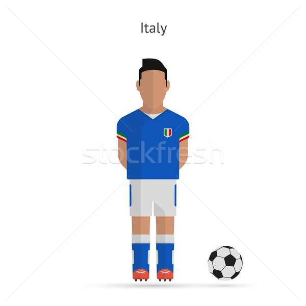 National football player. Italy soccer team uniform. Stock photo © tkacchuk
