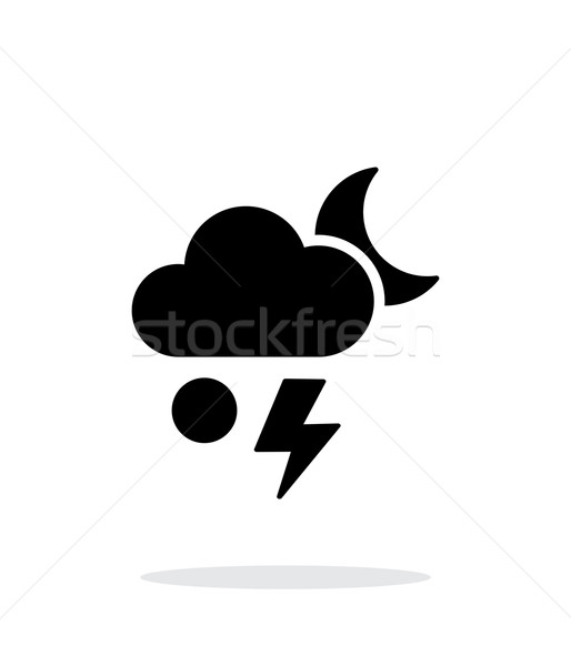 Hail at night weather simple icon on white background. Stock photo © tkacchuk