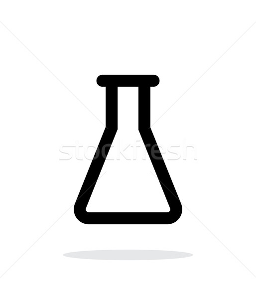 Empty flask simple icon on white background. Stock photo © tkacchuk