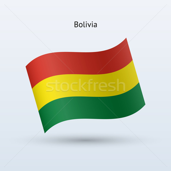 Bolivya bayrak form gri imzalamak Stok fotoğraf © tkacchuk