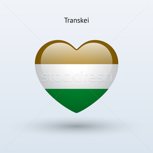 Love Transkei symbol. Heart flag icon. Stock photo © tkacchuk