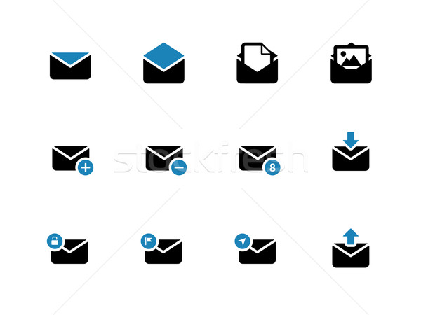 Email duotone icons on white background. Stock photo © tkacchuk