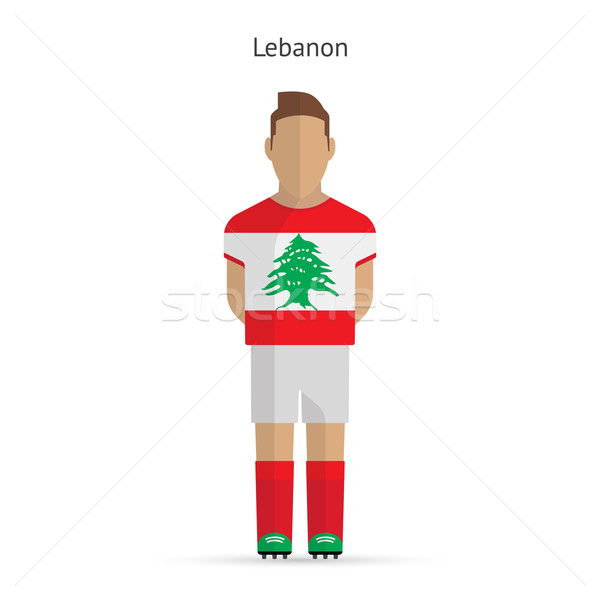 ストックフォト: レバノン · サッカー · ユニフォーム · 抽象的な · フィットネス