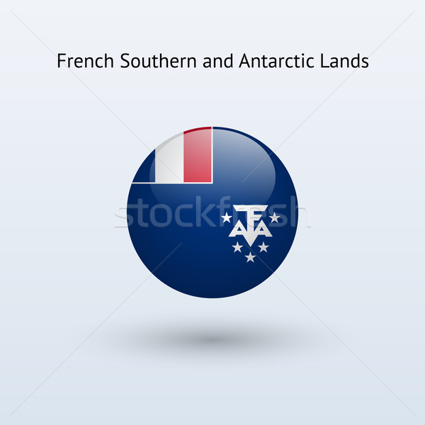 French Southern and Antarctic Lands round flag. Stock photo © tkacchuk