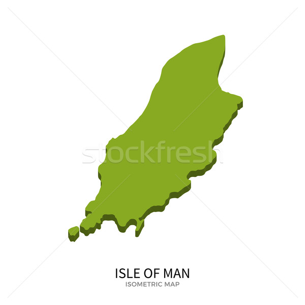 Isometric map of Isle of Man detailed vector illustration Stock photo © tkacchuk