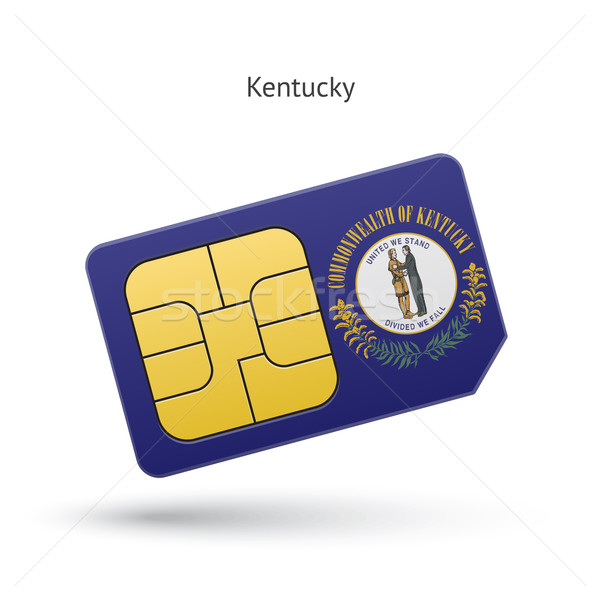 State of Kentucky phone sim card with flag. Stock photo © tkacchuk